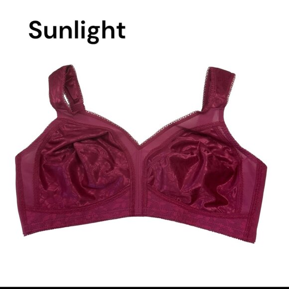 PLAYTEX 18 Hour Original Comfort Strap Wire Free Bra SZ 42C  Pink Satin Unlined - Picture 1 of 12